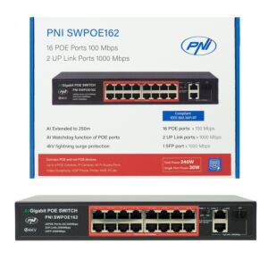 Switch POE PNI SWPOE162, 16 portů