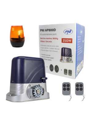 Sada pro automatizaci brány PNI AP800D, motor, fotobuňky, dálkové ovládání, lampa, 230V, 1100 N a posuvná brána 800KG