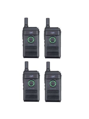 Sada 4 přenosných radiostanic PNI PMR R10 PRO, 446MHz, 0,5W, 16 programovatelných kanálů, 16 PMR a 50 CTCSS a 104 DCS tónů