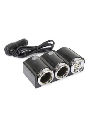 Rozbočovač autozapalovače PNI Zapalovač 20 12V/24V 2 výstupy, 2 x USB, LED indikátor