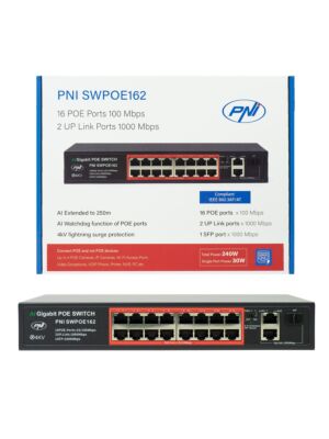 Switch POE PNI SWPOE162, 16 portů